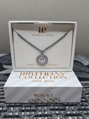 Bomb Party April 2026 The Calista Necklace Diamond C-Zircornia Hematite NK25357